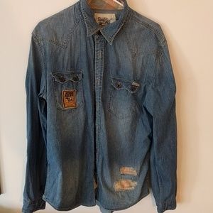 Decibel Denim Button Top Sz XL